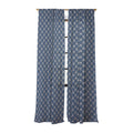 Colour Poems Bows and Ribbons Blue Sheer Window Curtain