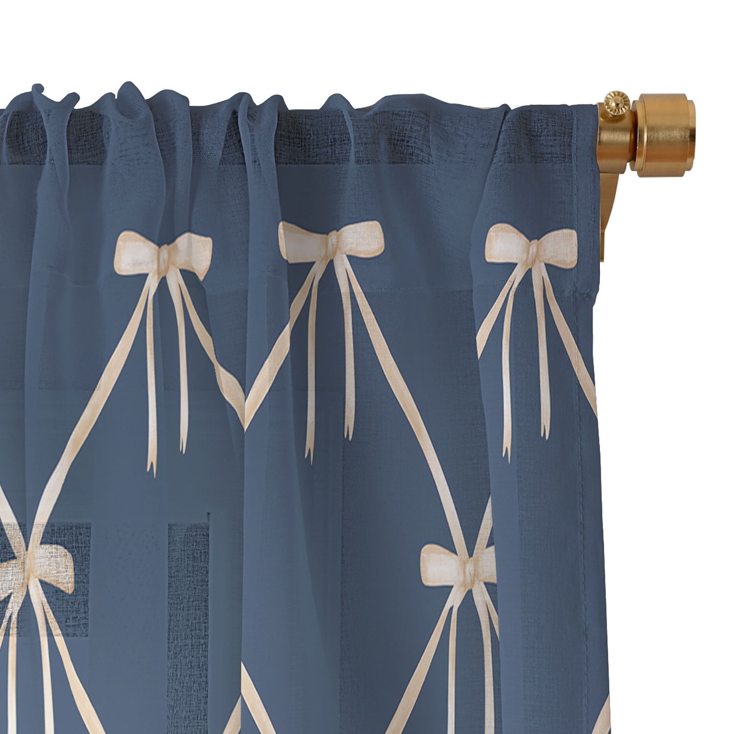 Colour Poems Bows and Ribbons Blue Sheer Non Repeat
