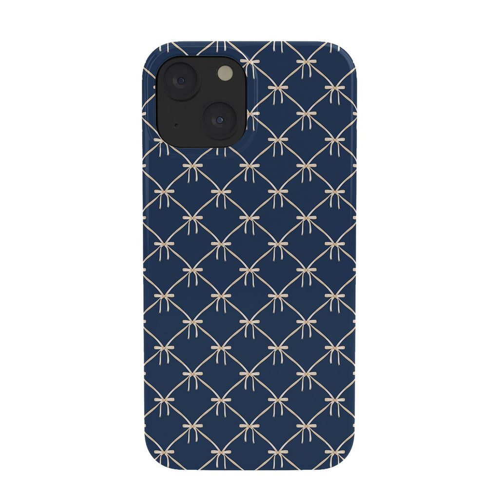 Colour Poems Bows and Ribbons Blue Phone Case