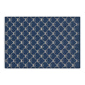Colour Poems Bows and Ribbons Blue Outdoor Rug
