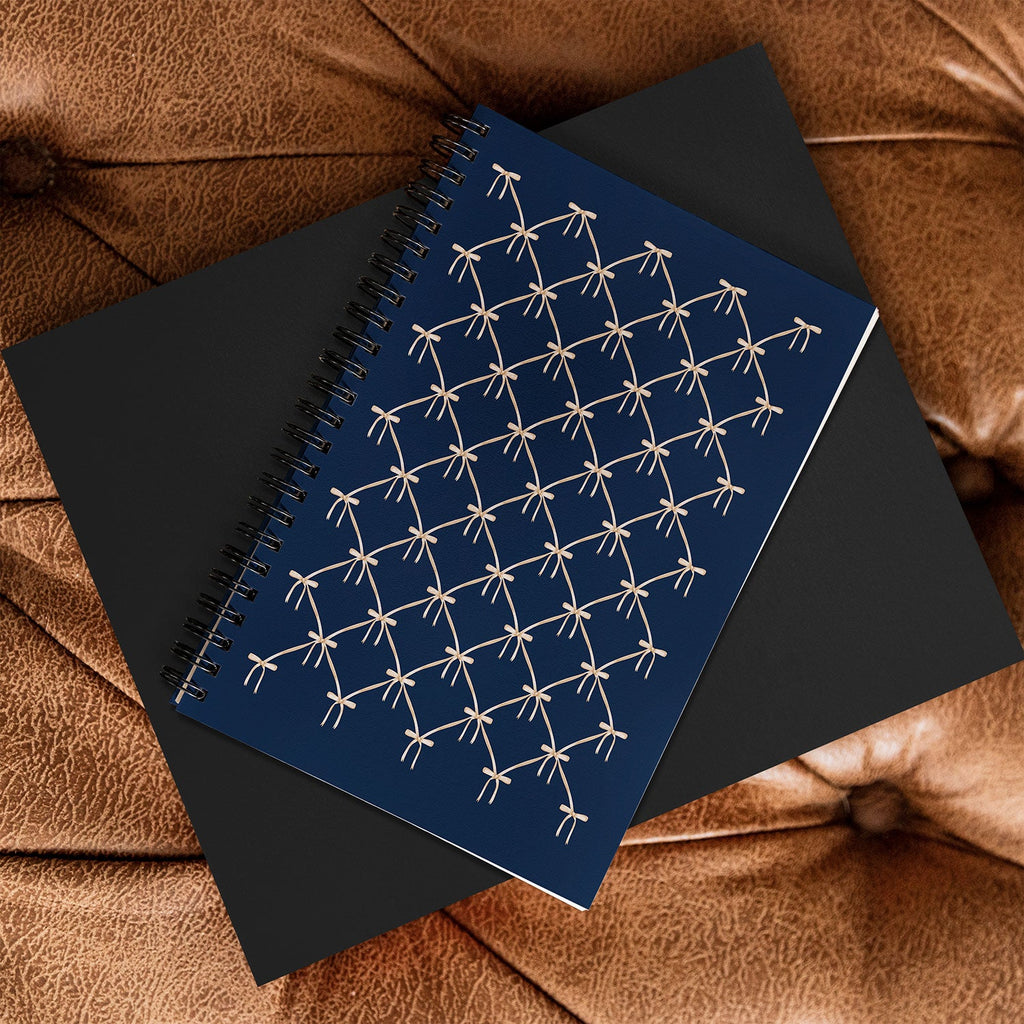 Colour Poems Bows and Ribbons Blue Spiral Notebook