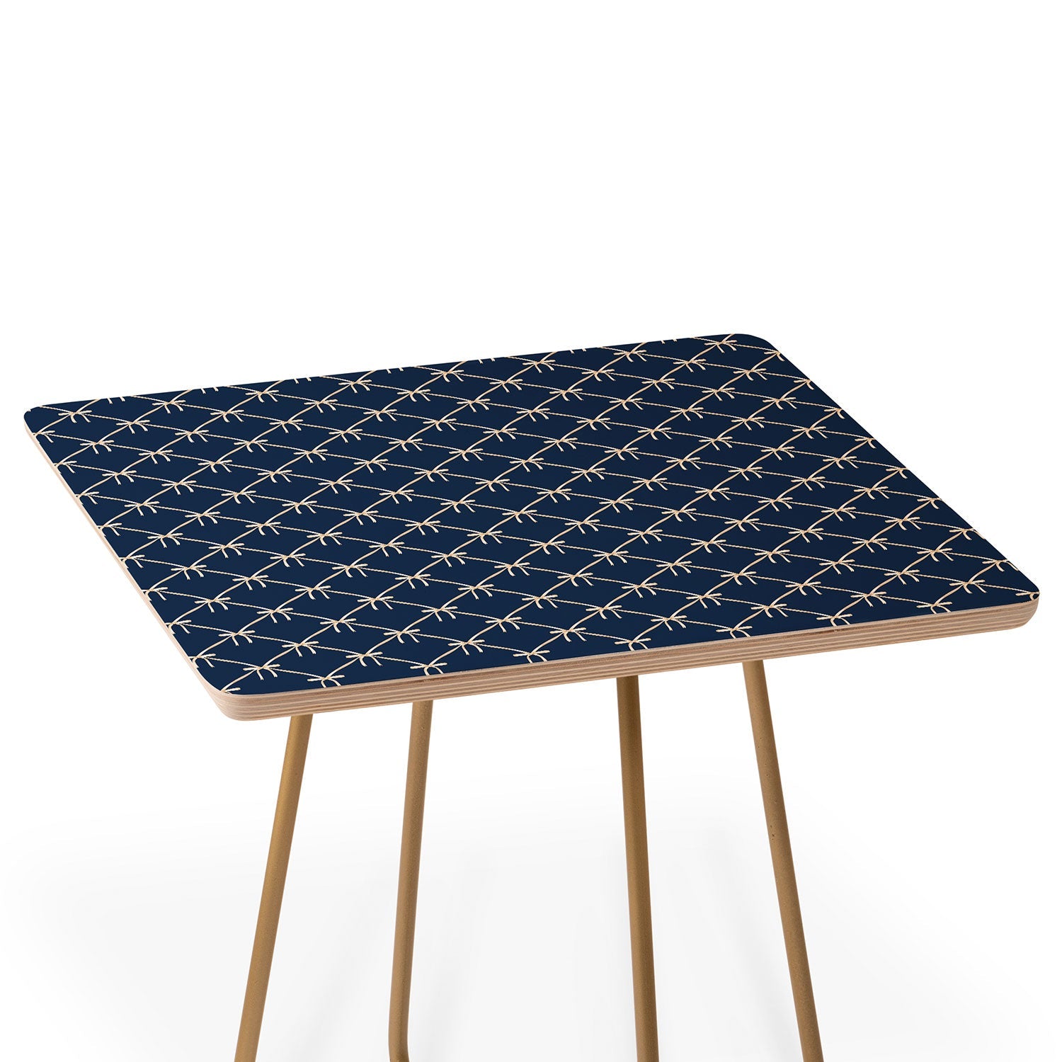 Colour Poems Bows and Ribbons Blue Side Table