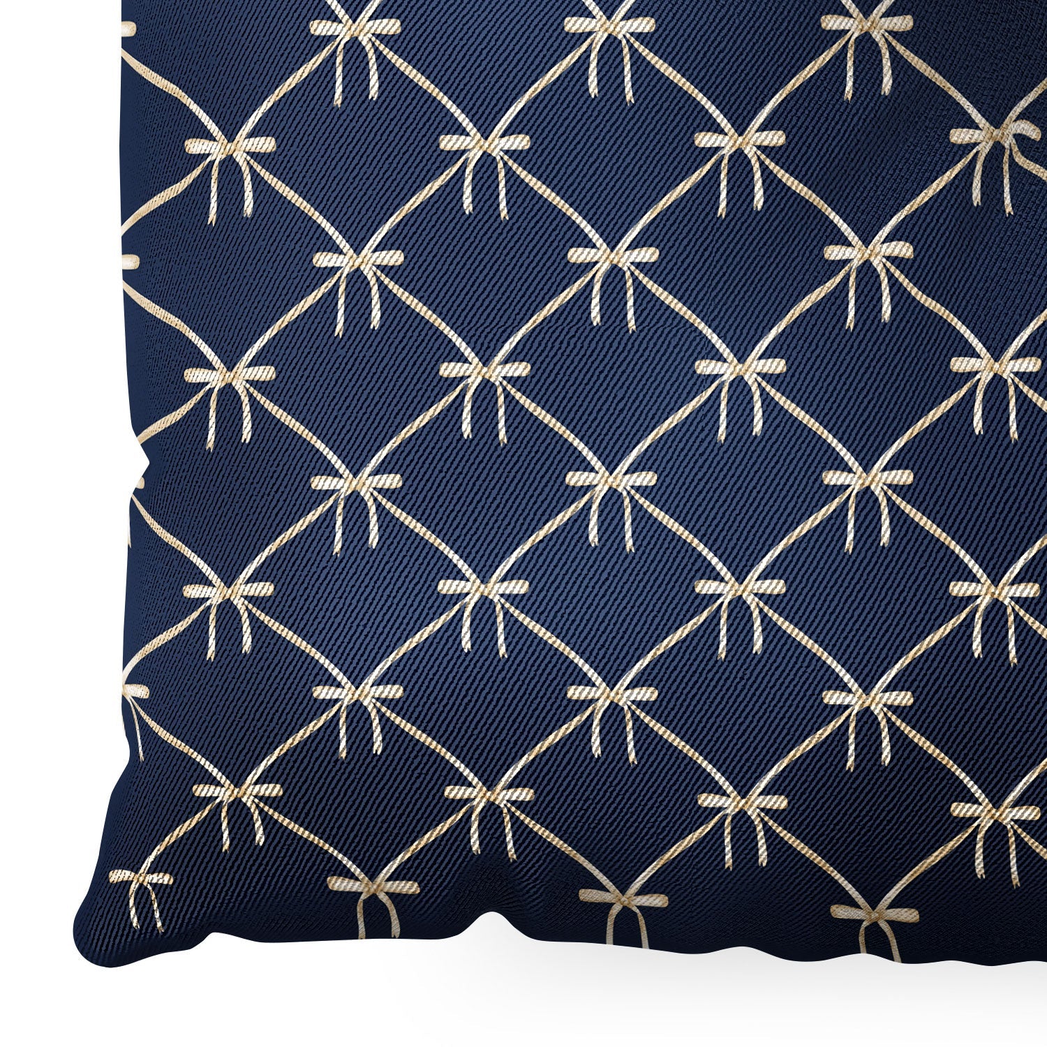 Colour Poems Bows and Ribbons Blue Floor Pillow Square
