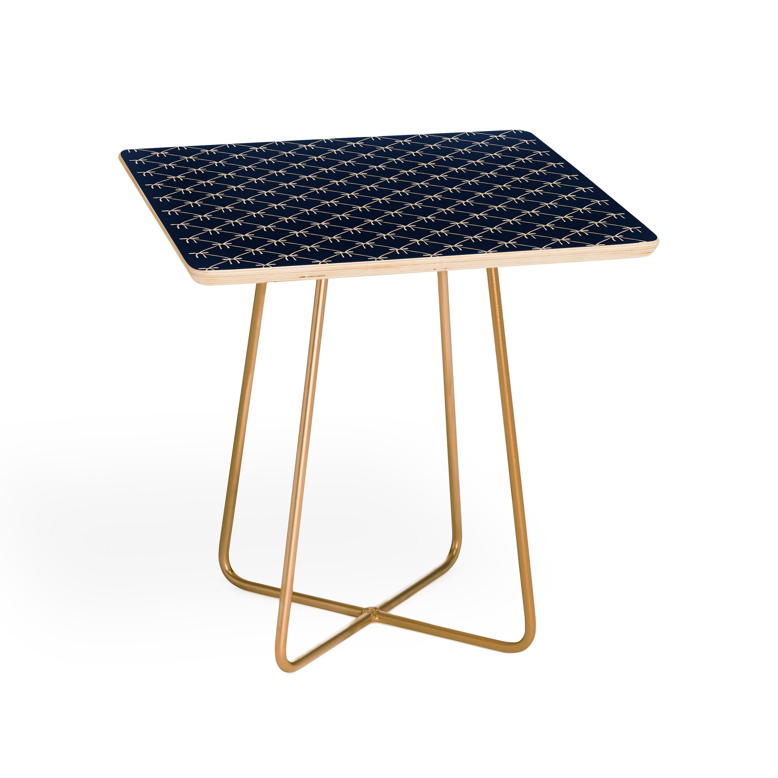 Colour Poems Bows and Ribbons Blue Side Table