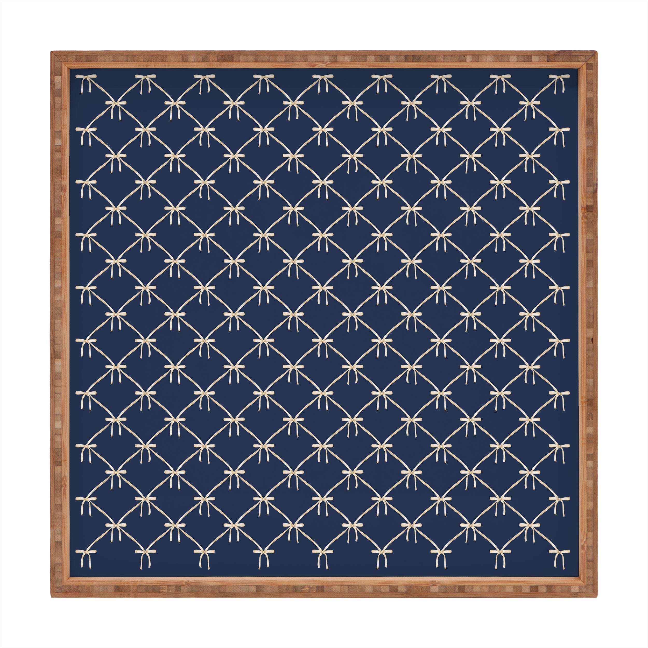 Colour Poems Bows and Ribbons Blue Square Tray