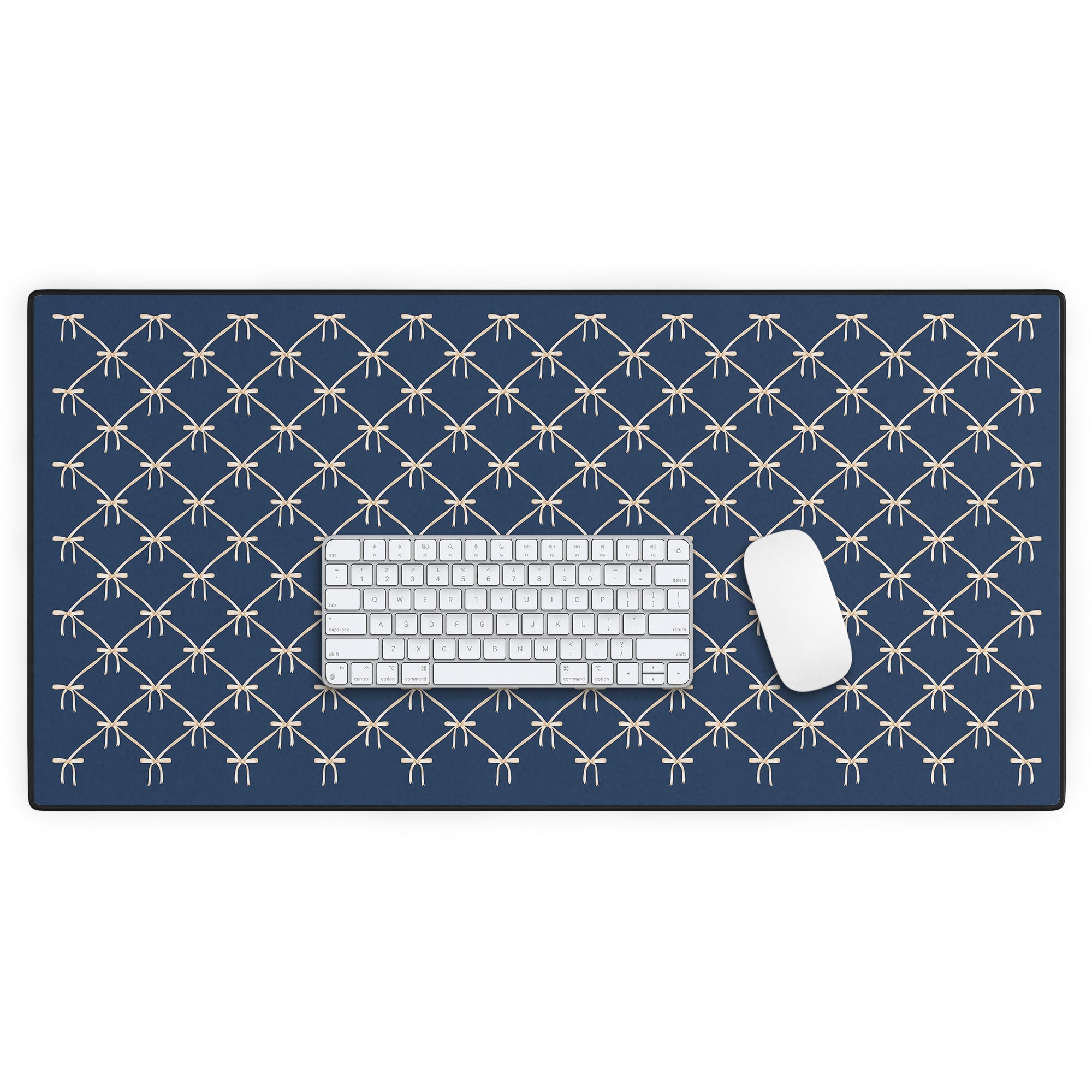 Colour Poems Bows and Ribbons Blue Desk Mat
