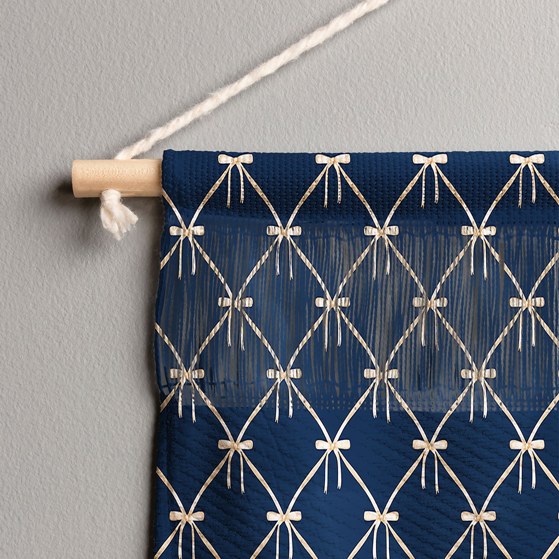 Colour Poems Bows and Ribbons Blue Wall Hanging Landscape