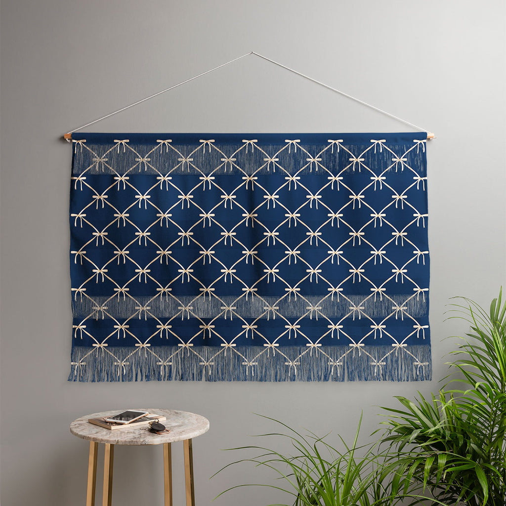 Colour Poems Bows and Ribbons Blue Wall Hanging Landscape