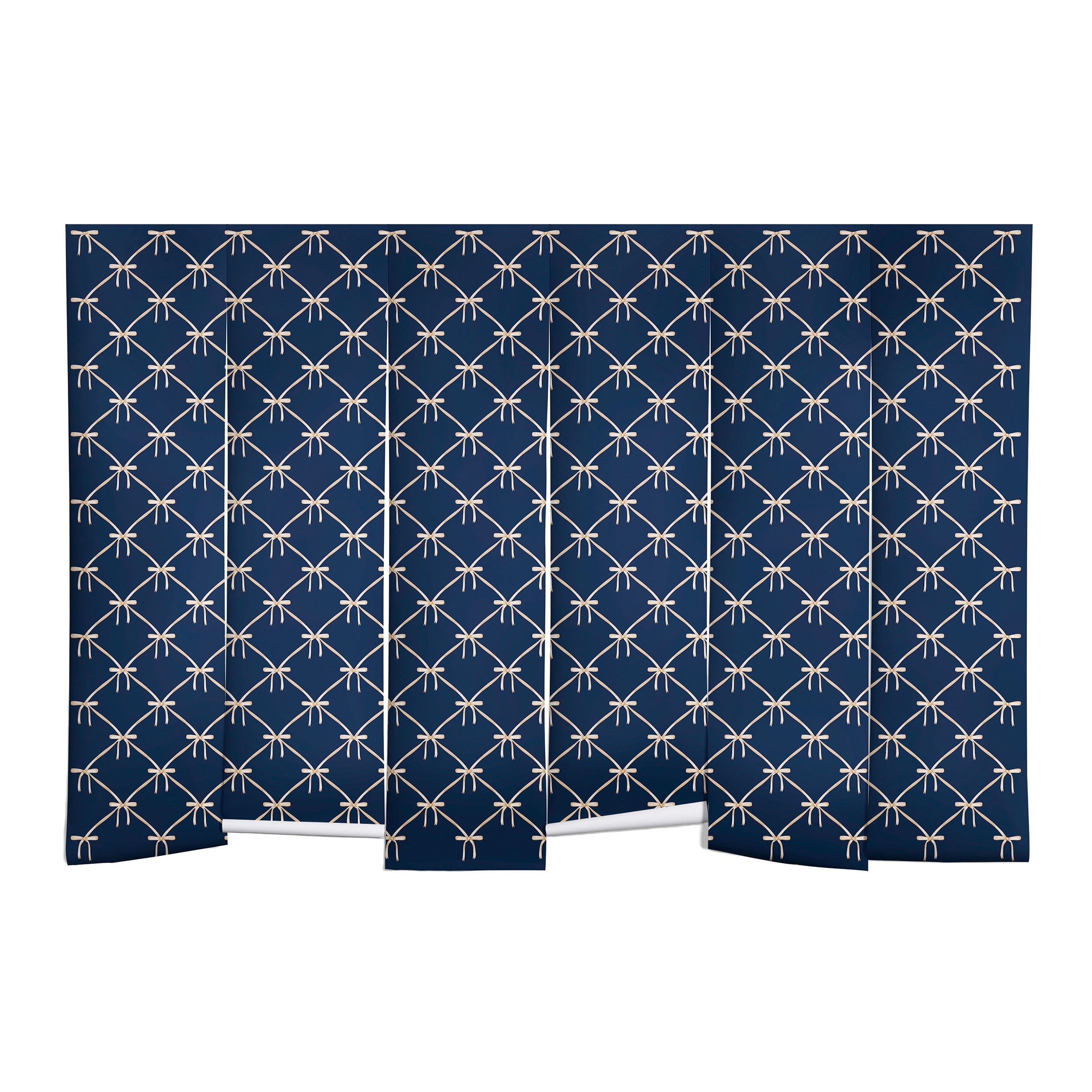 Colour Poems Bows and Ribbons Blue Wall Mural