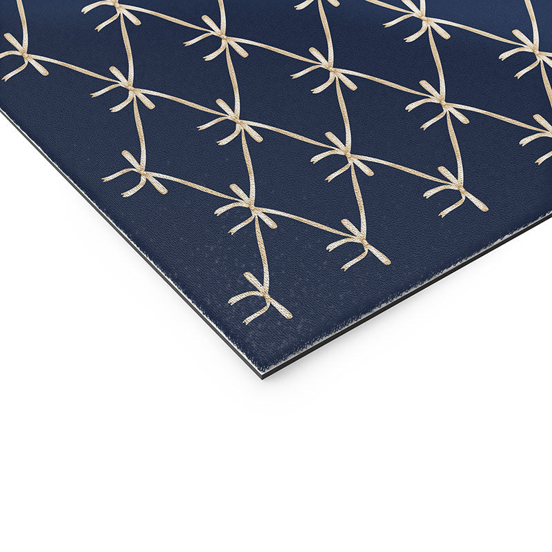 Colour Poems Bows and Ribbons Blue Welcome Mat