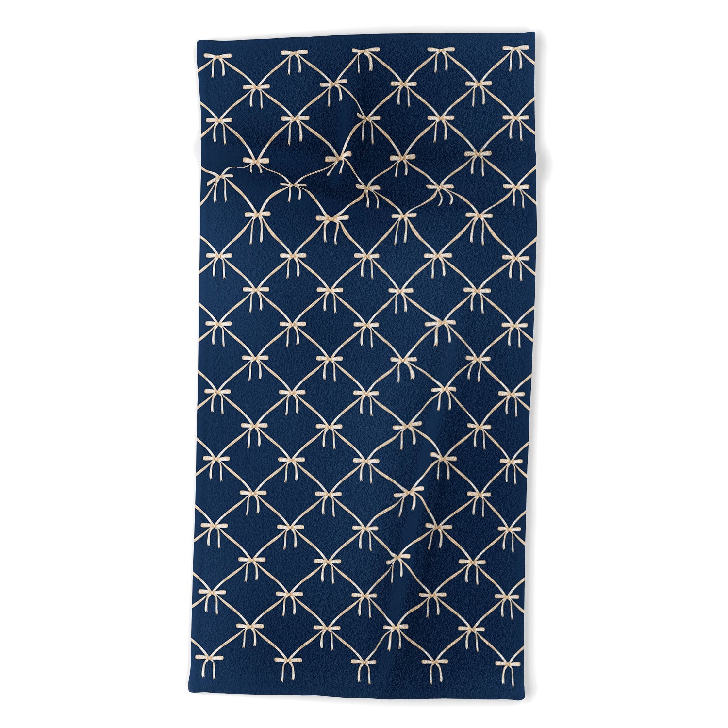 Colour Poems Bows and Ribbons Blue Beach Towel