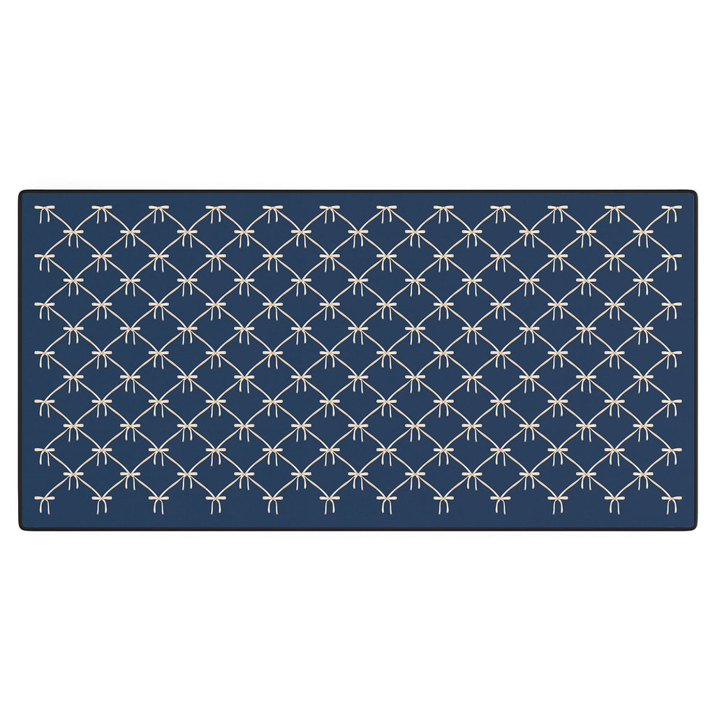 Colour Poems Bows and Ribbons Blue Desk Mat