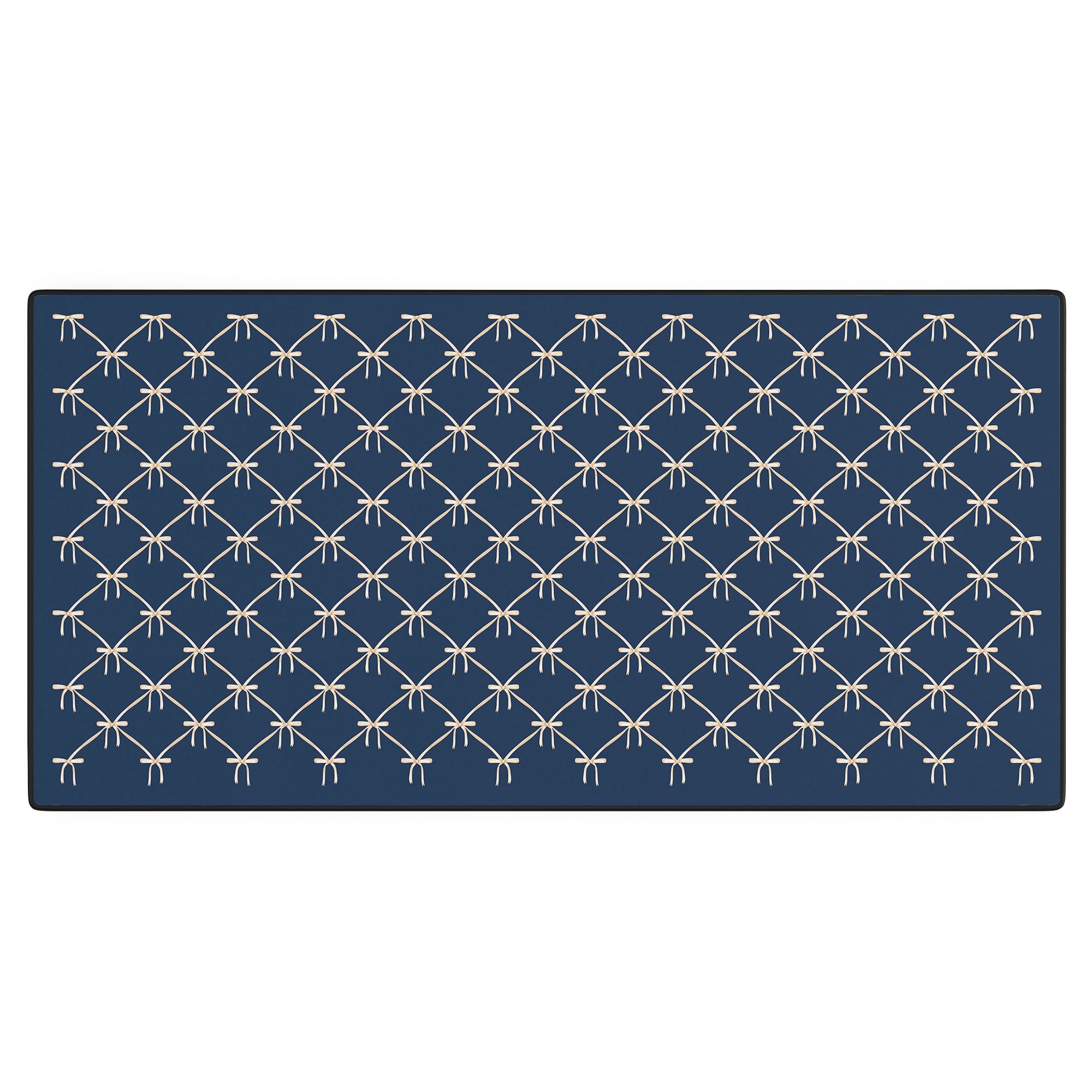 Colour Poems Bows and Ribbons Blue Desk Mat