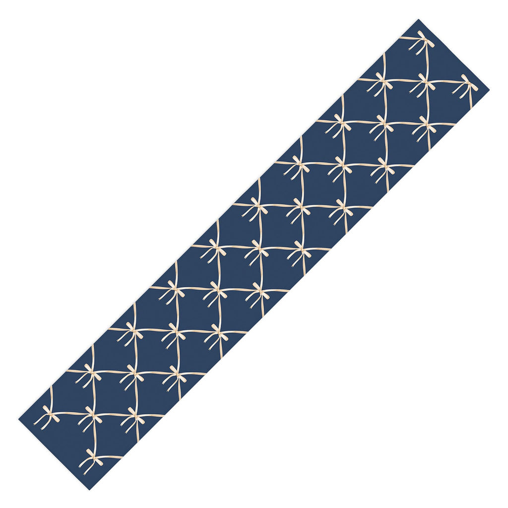 Colour Poems Bows and Ribbons Blue Table Runner