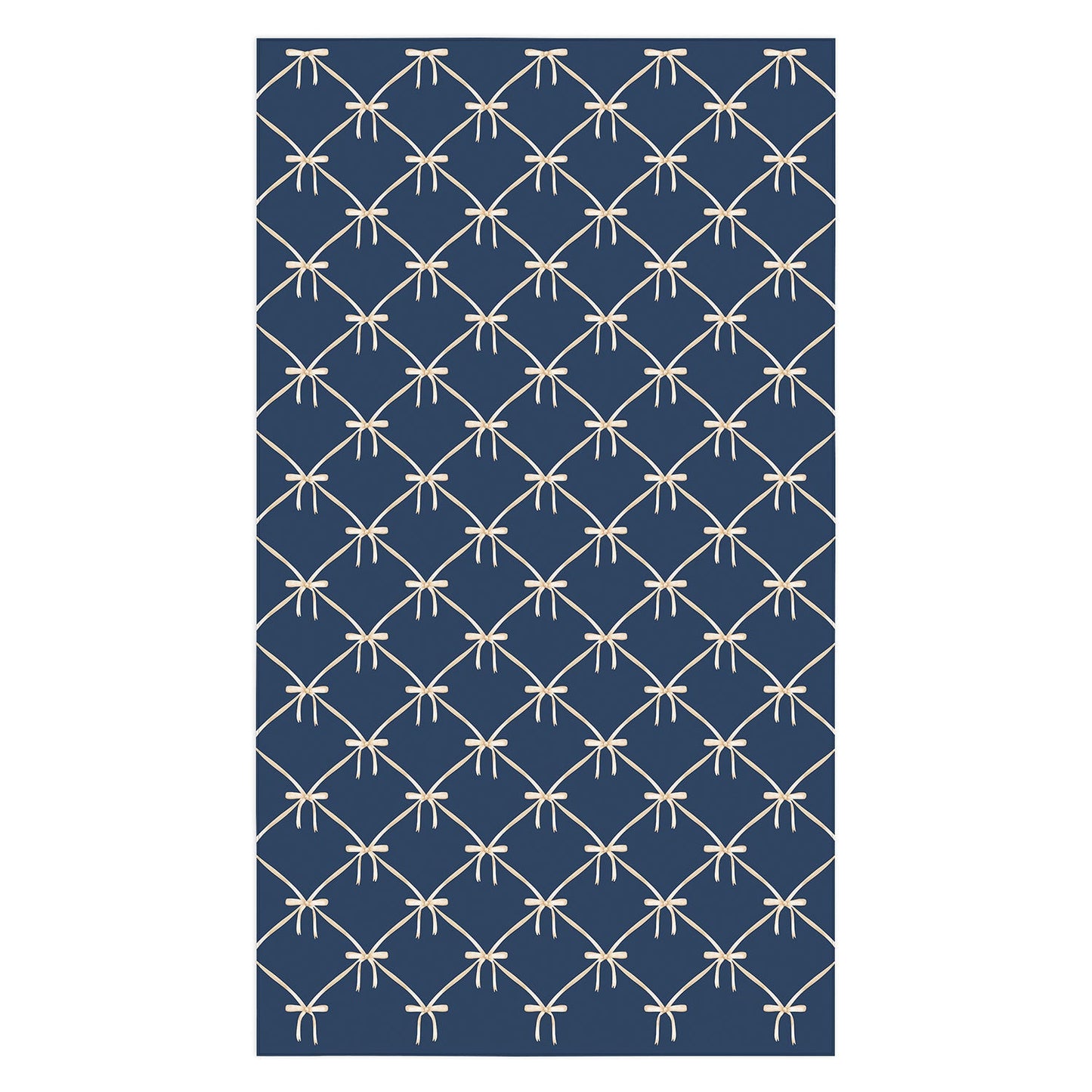 Colour Poems Bows and Ribbons Blue Tablecloth