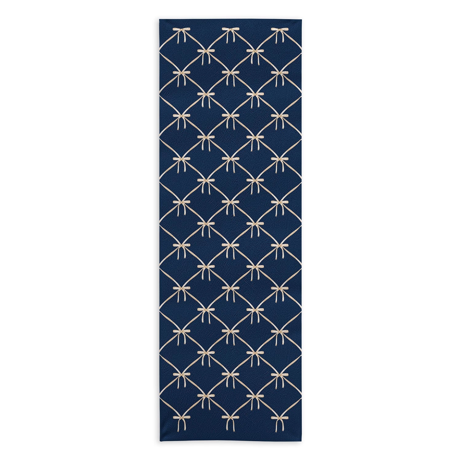 Colour Poems Bows and Ribbons Blue Yoga Towel