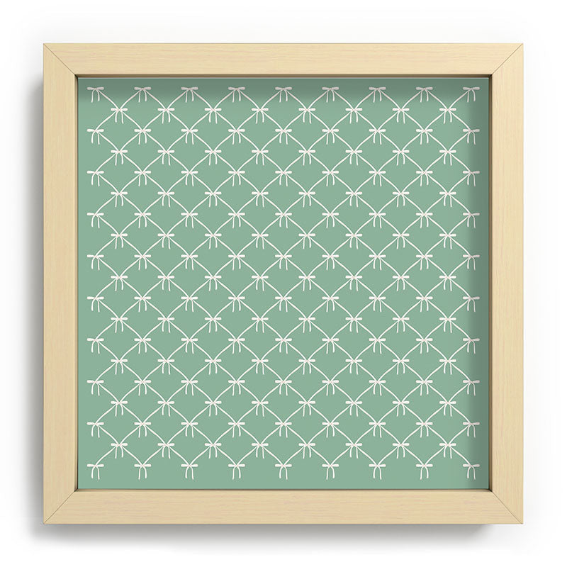 Colour Poems Bows and Ribbons Green Recessed Framing Square