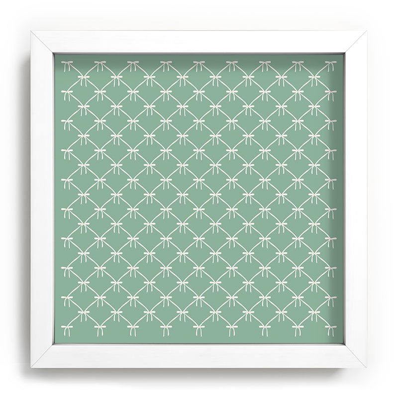 Colour Poems Bows and Ribbons Green Recessed Framing Square