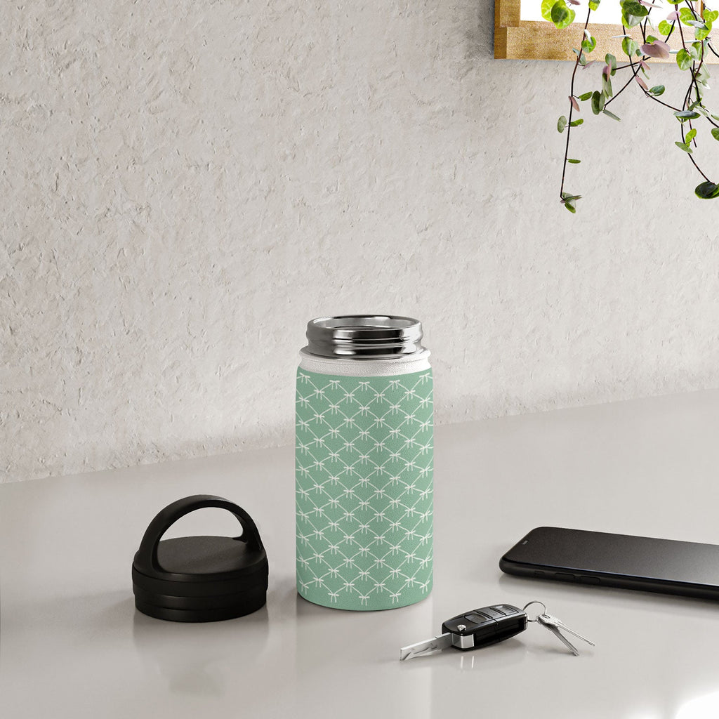 Colour Poems Bows and Ribbons Green Water Bottle