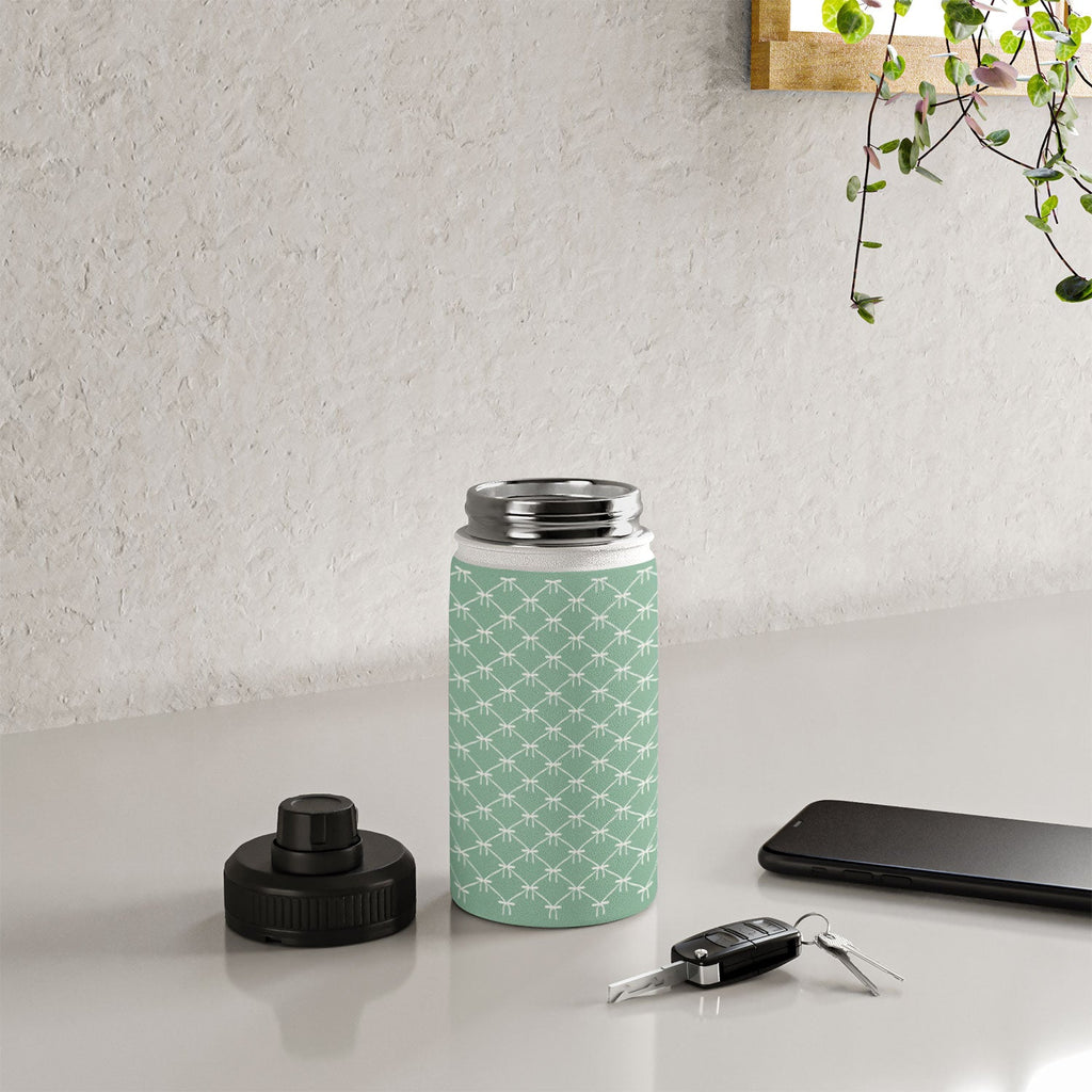 Colour Poems Bows and Ribbons Green Water Bottle
