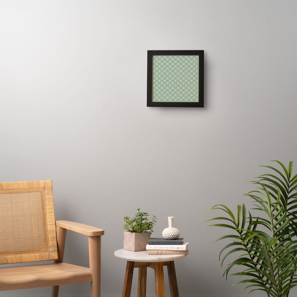 Colour Poems Bows and Ribbons Green Framed Wall Art