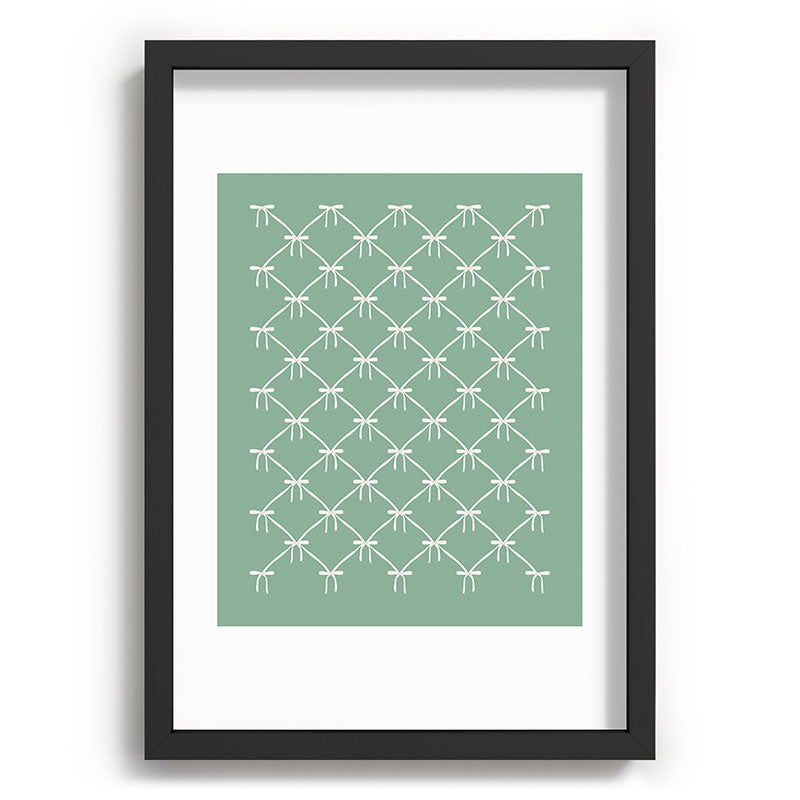 Colour Poems Bows and Ribbons Green Recessed Framing Rectangle