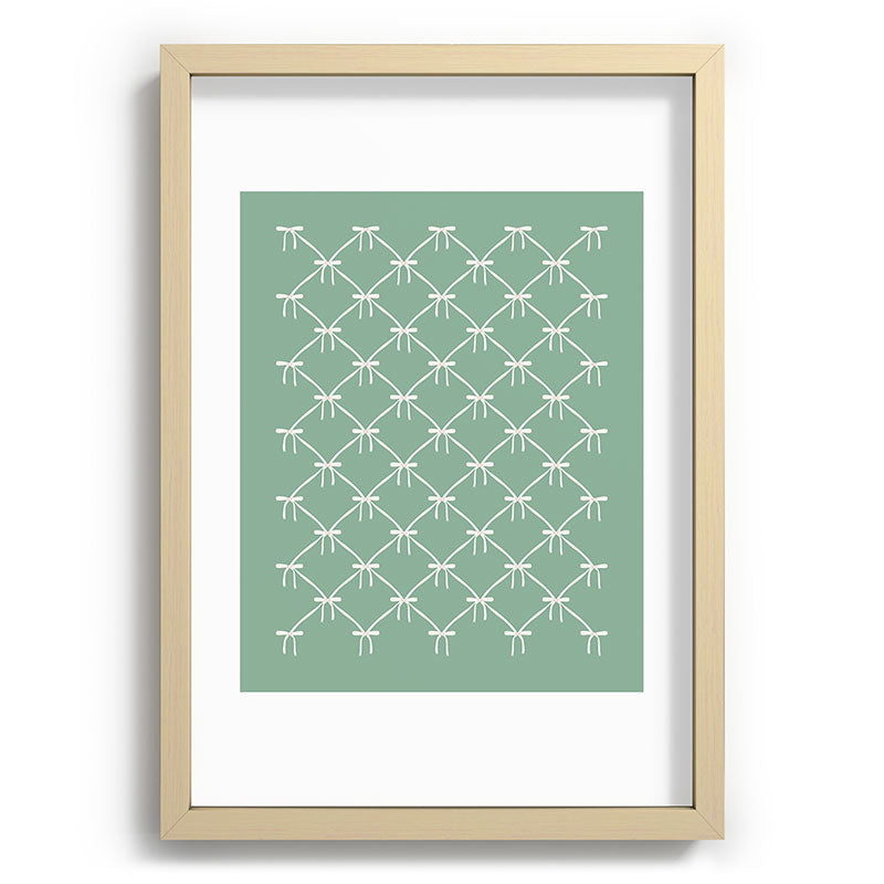 Colour Poems Bows and Ribbons Green Recessed Framing Rectangle