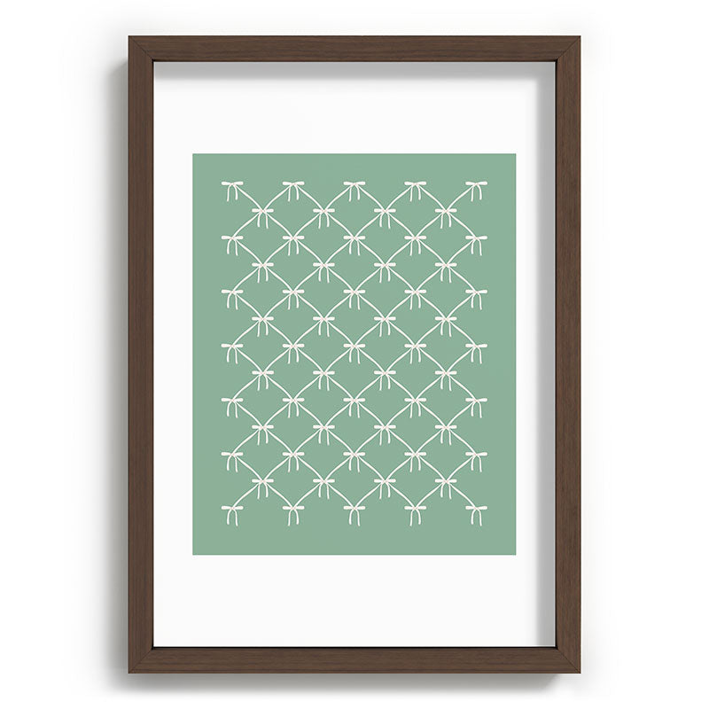 Colour Poems Bows and Ribbons Green Recessed Framing Rectangle