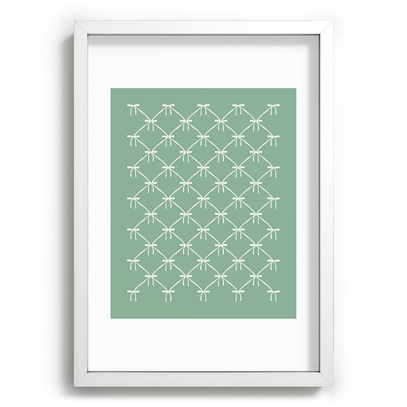 Colour Poems Bows and Ribbons Green Recessed Framing Rectangle