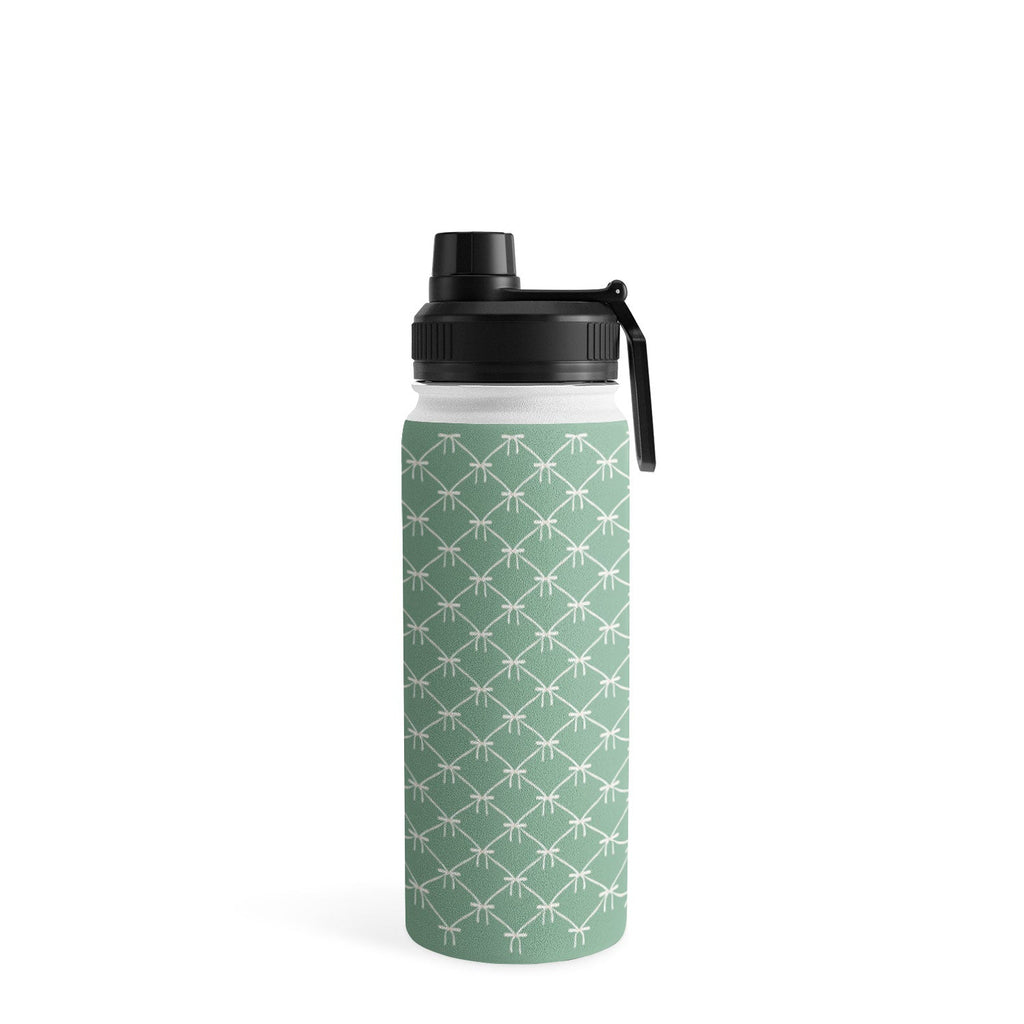 Colour Poems Bows and Ribbons Green Water Bottle