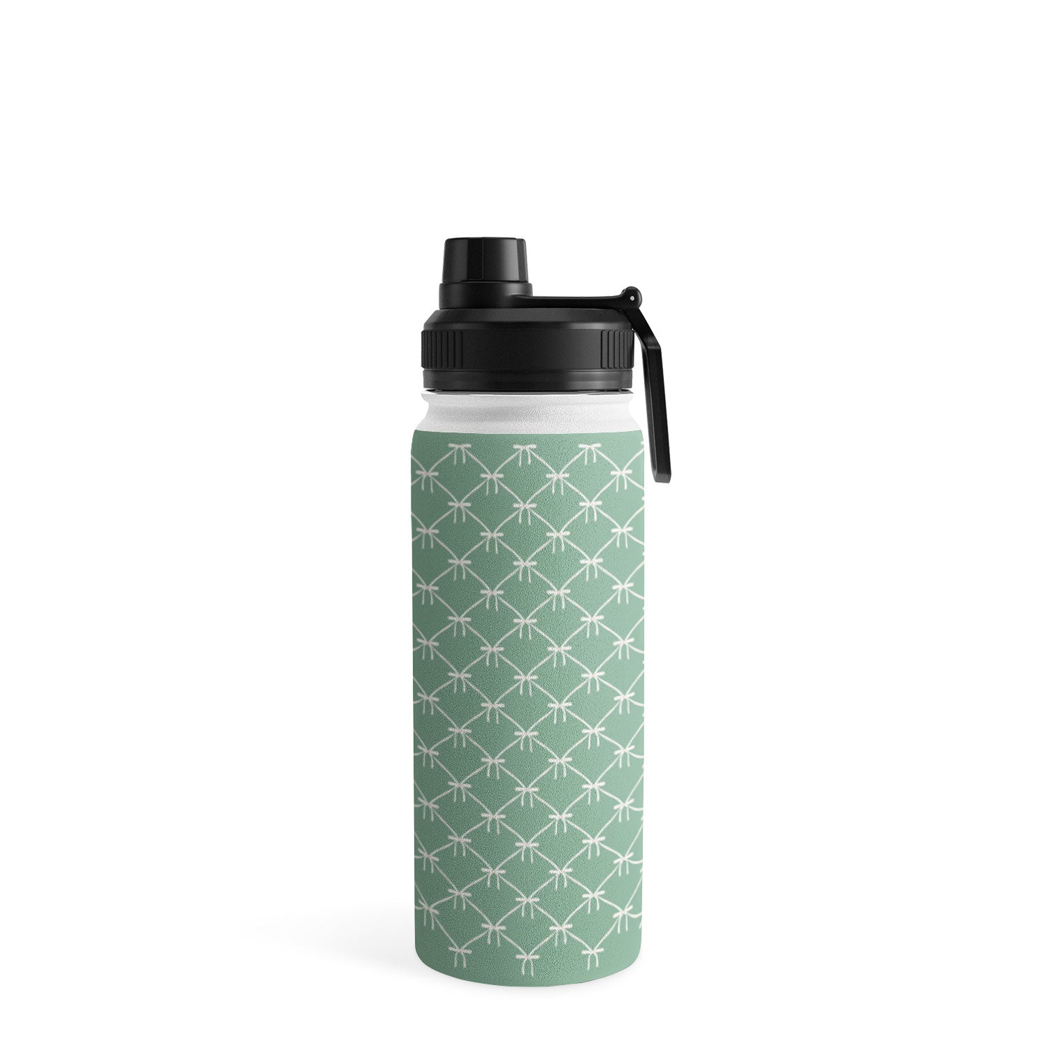 Colour Poems Bows and Ribbons Green Water Bottle