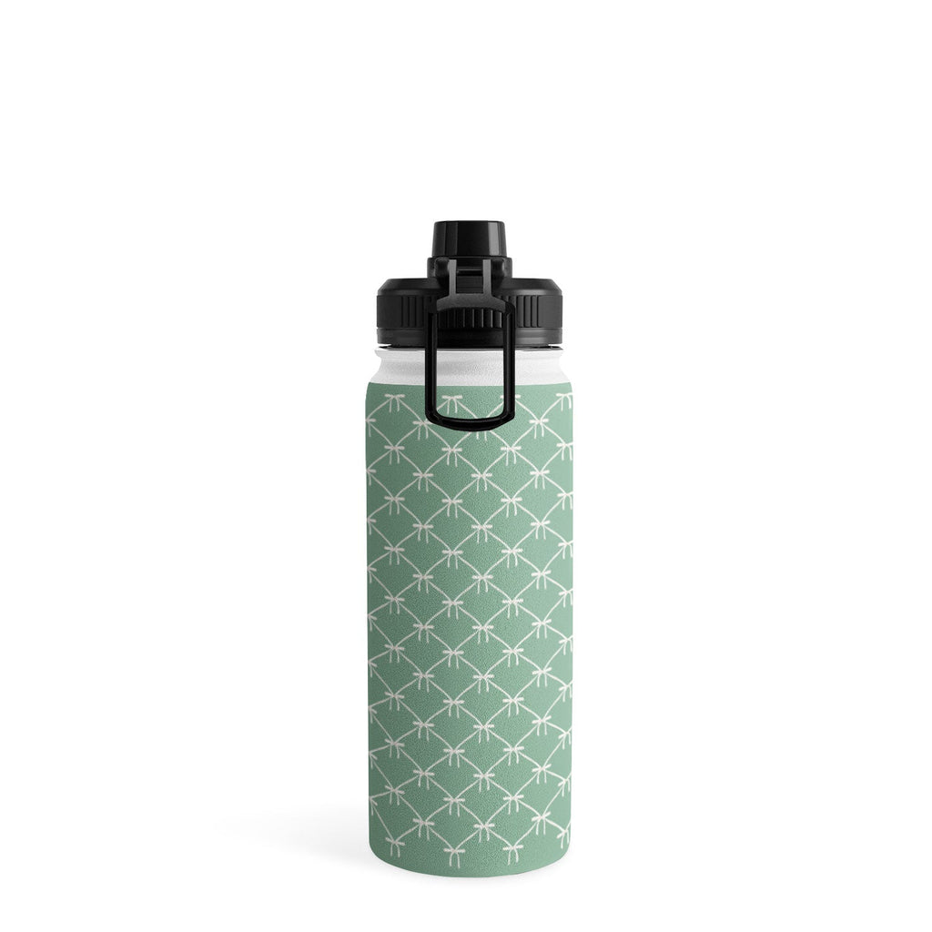 Colour Poems Bows and Ribbons Green Water Bottle