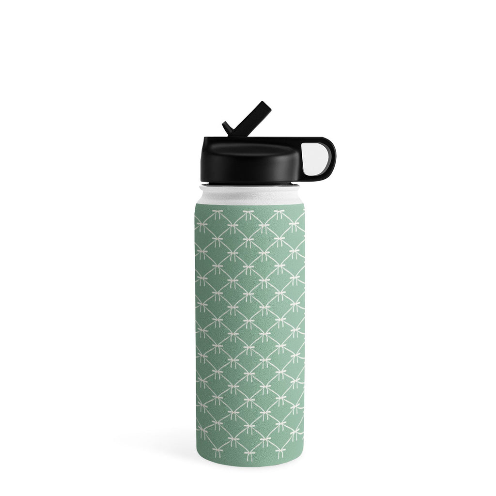 Colour Poems Bows and Ribbons Green Water Bottle