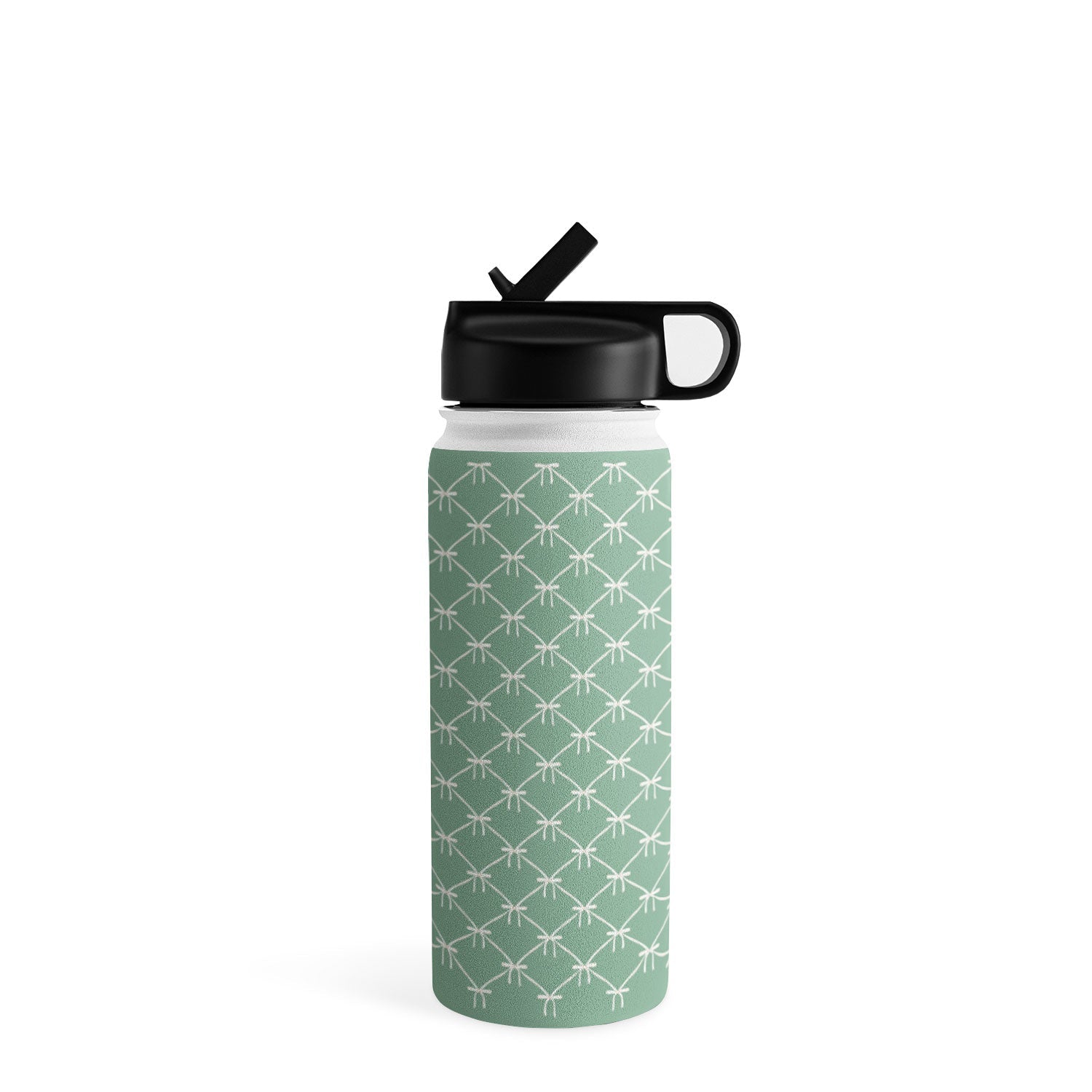 Colour Poems Bows and Ribbons Green Water Bottle