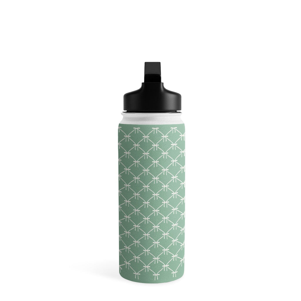 Colour Poems Bows and Ribbons Green Water Bottle