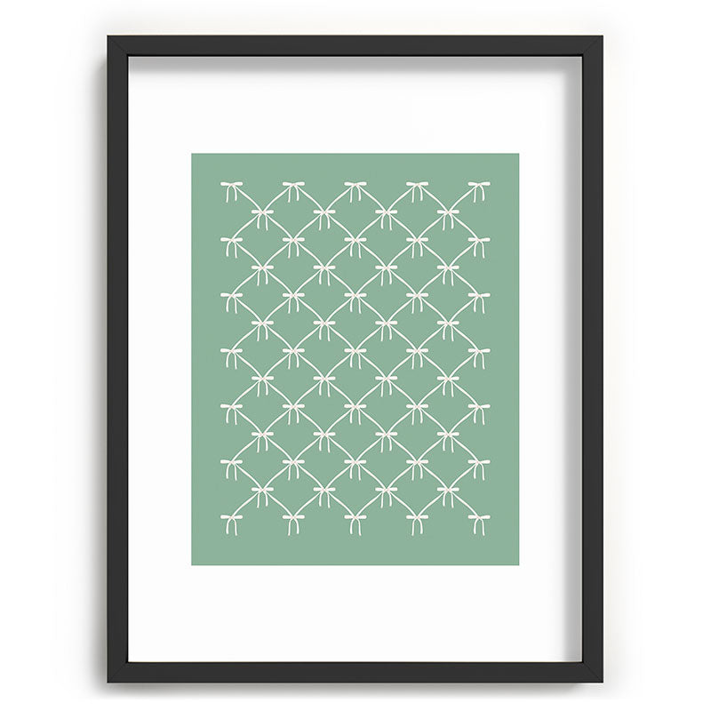 Colour Poems Bows and Ribbons Green Recessed Framing Rectangle
