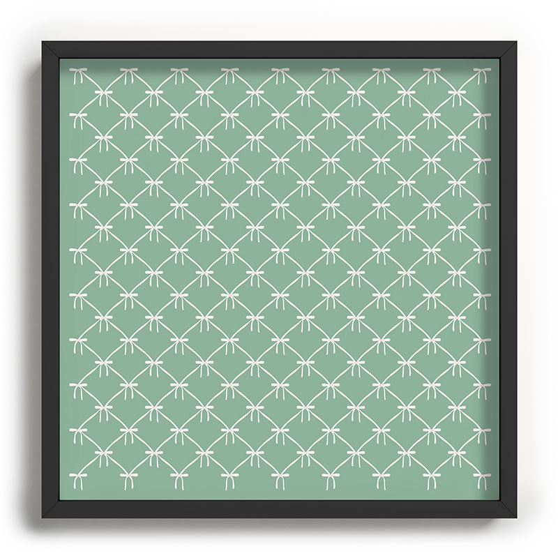 Colour Poems Bows and Ribbons Green Recessed Framing Square