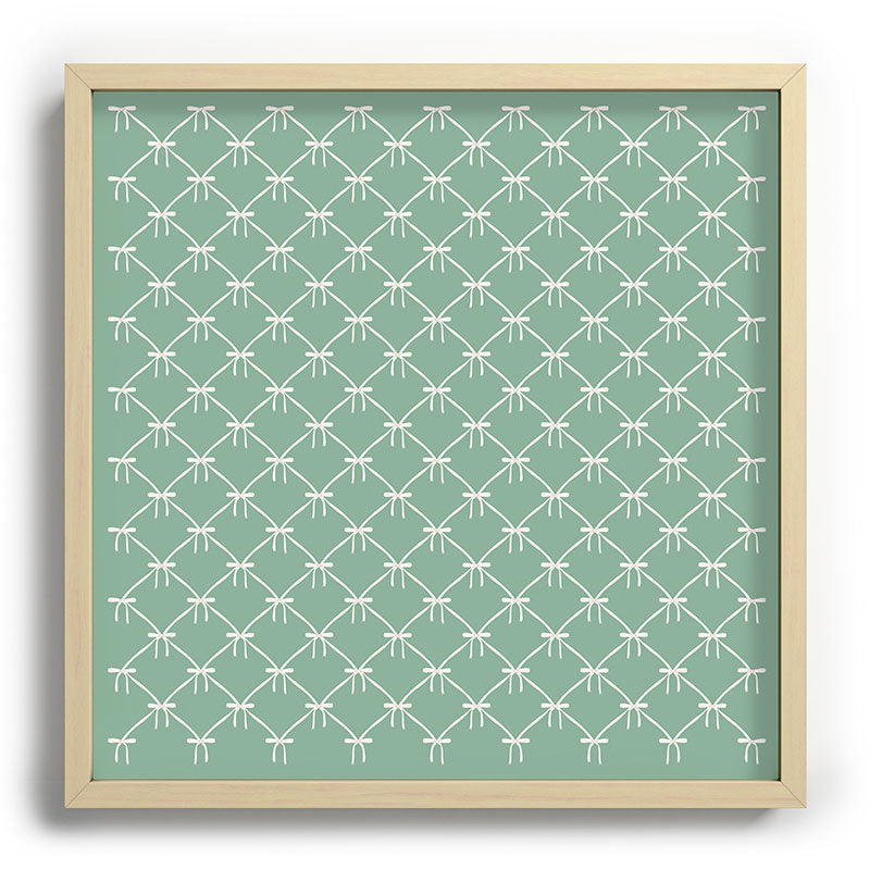 Colour Poems Bows and Ribbons Green Recessed Framing Square
