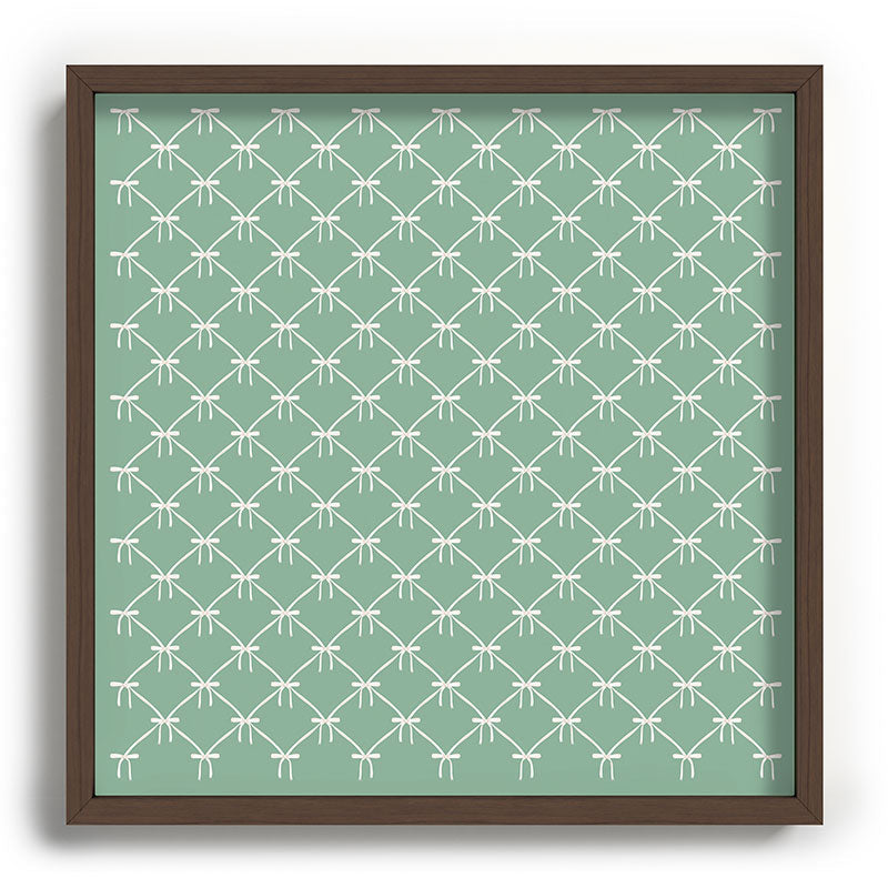 Colour Poems Bows and Ribbons Green Recessed Framing Square