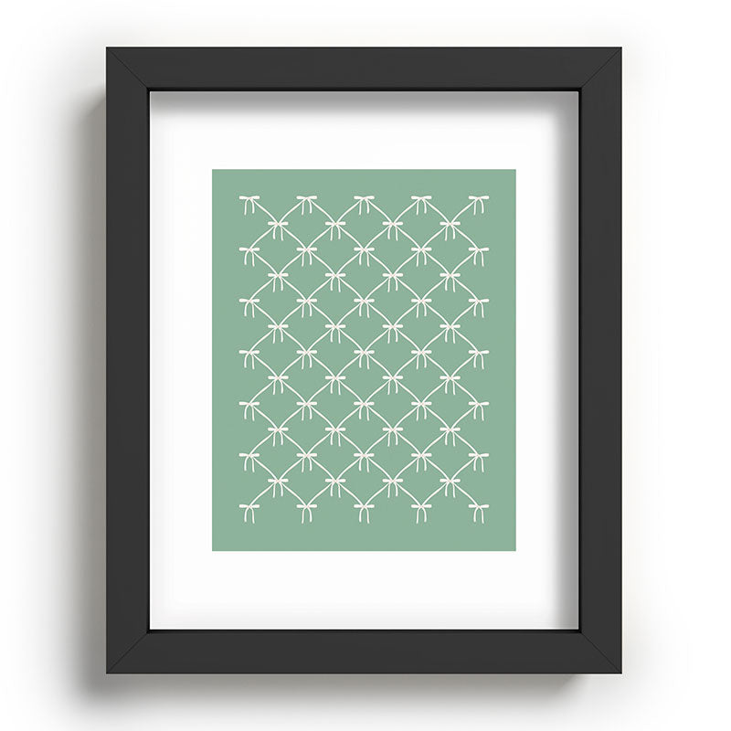 Colour Poems Bows and Ribbons Green Recessed Framing Rectangle