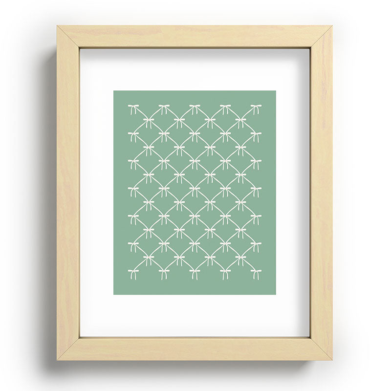 Colour Poems Bows and Ribbons Green Recessed Framing Rectangle