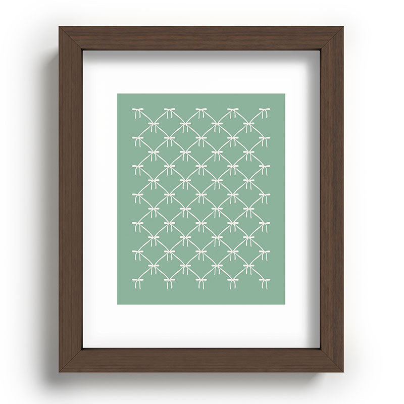Colour Poems Bows and Ribbons Green Recessed Framing Rectangle