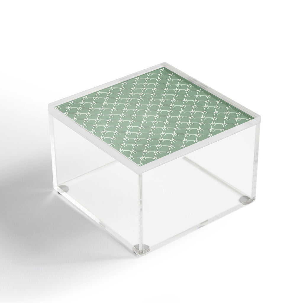 Colour Poems Bows and Ribbons Green Acrylic Box