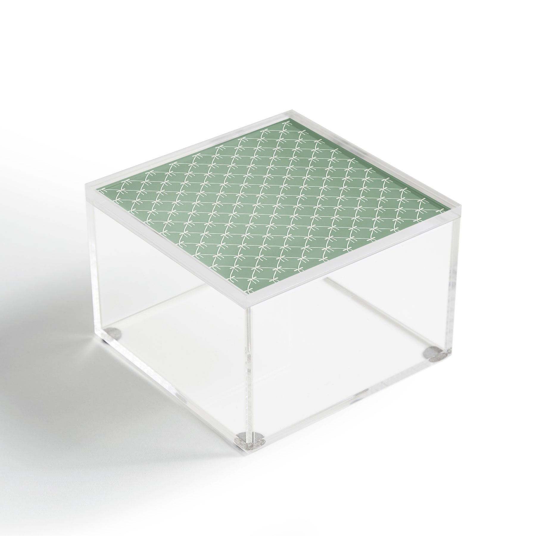 Colour Poems Bows and Ribbons Green Acrylic Box