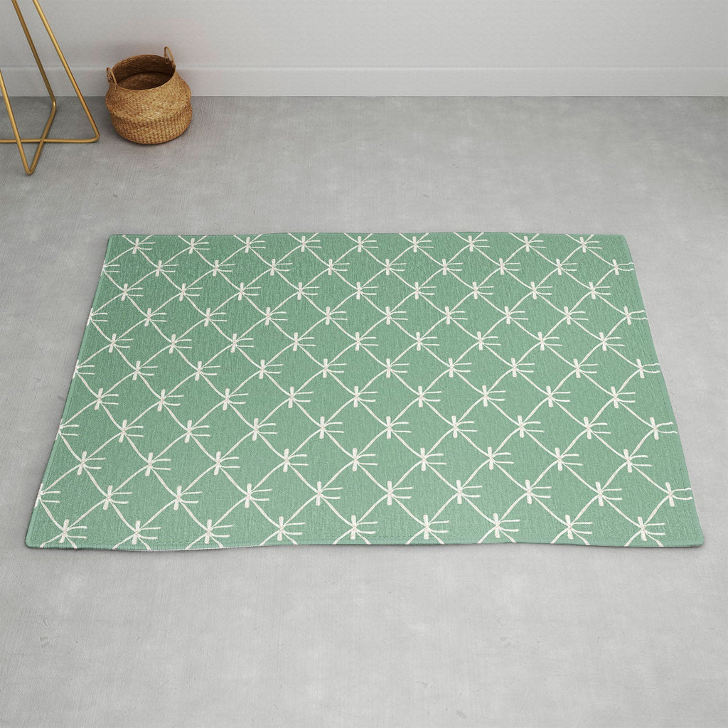 Colour Poems Bows and Ribbons Green Area Rug