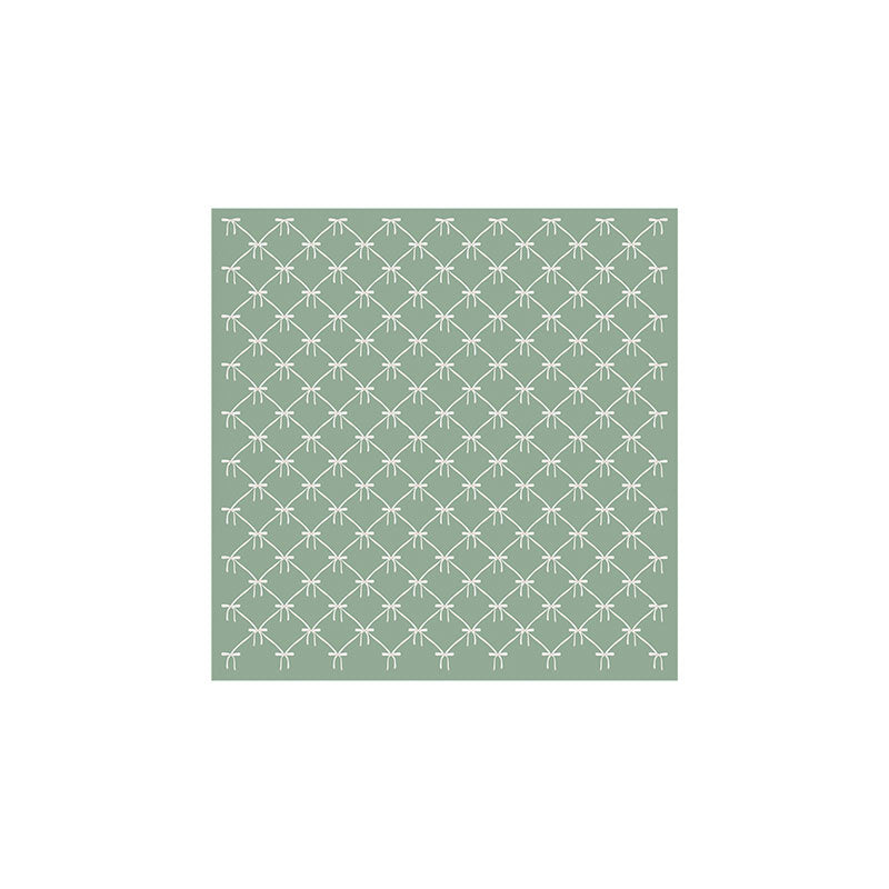 Colour Poems Bows and Ribbons Green Art Print