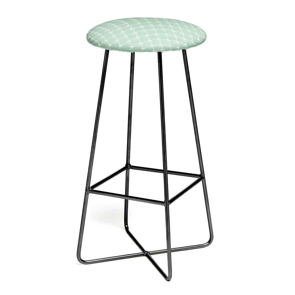 Colour Poems Bows and Ribbons Green Bar Stool