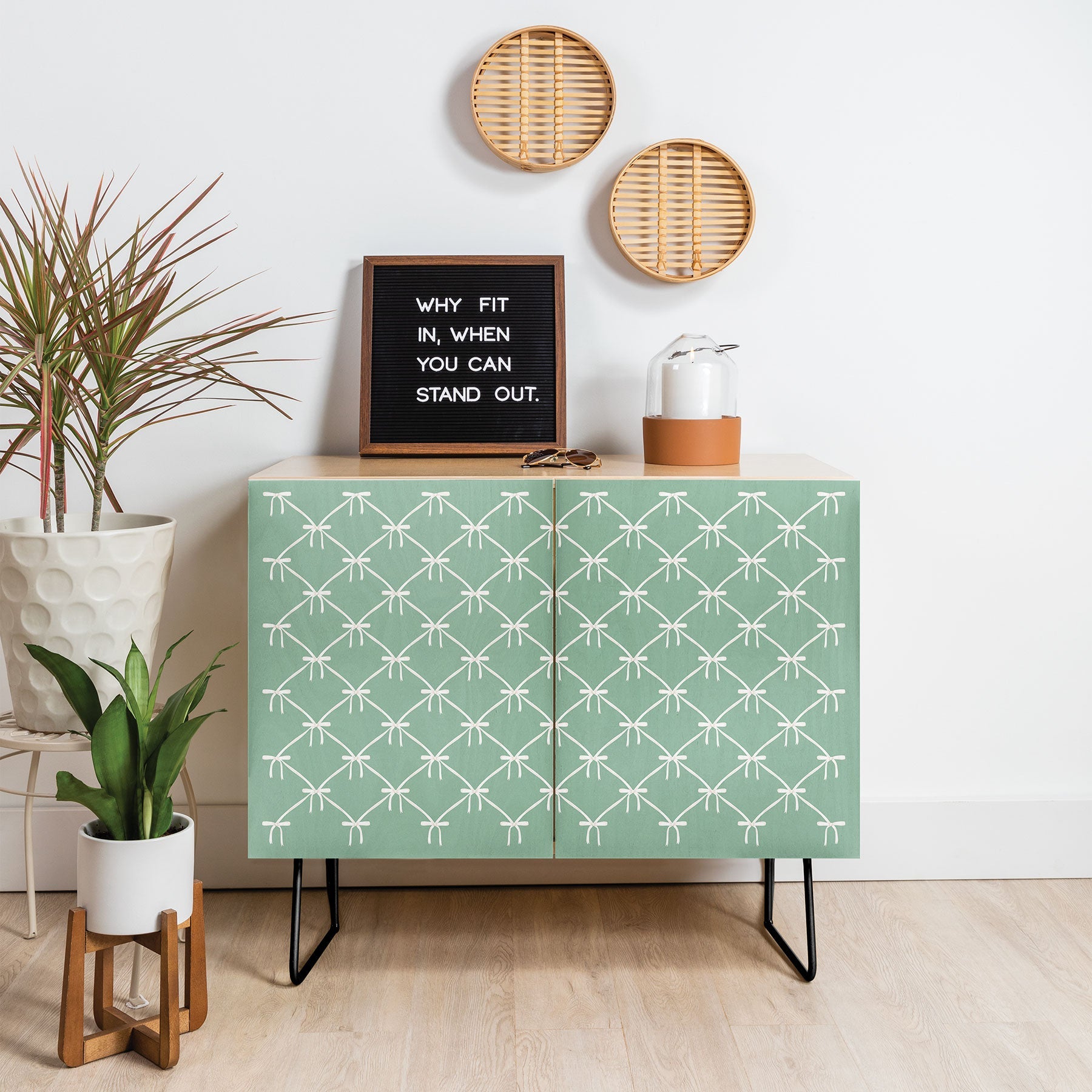 Colour Poems Bows and Ribbons Green Credenza