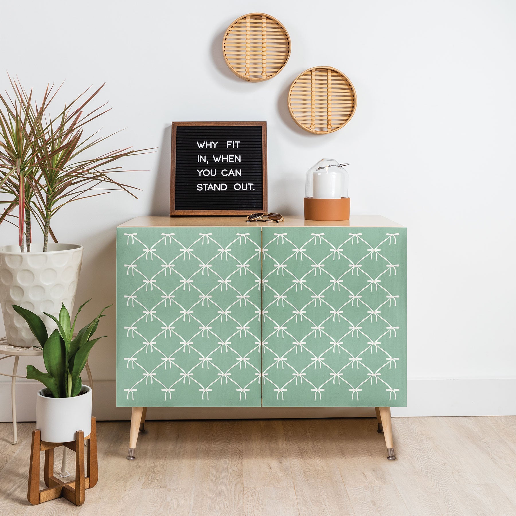 Colour Poems Bows and Ribbons Green Credenza