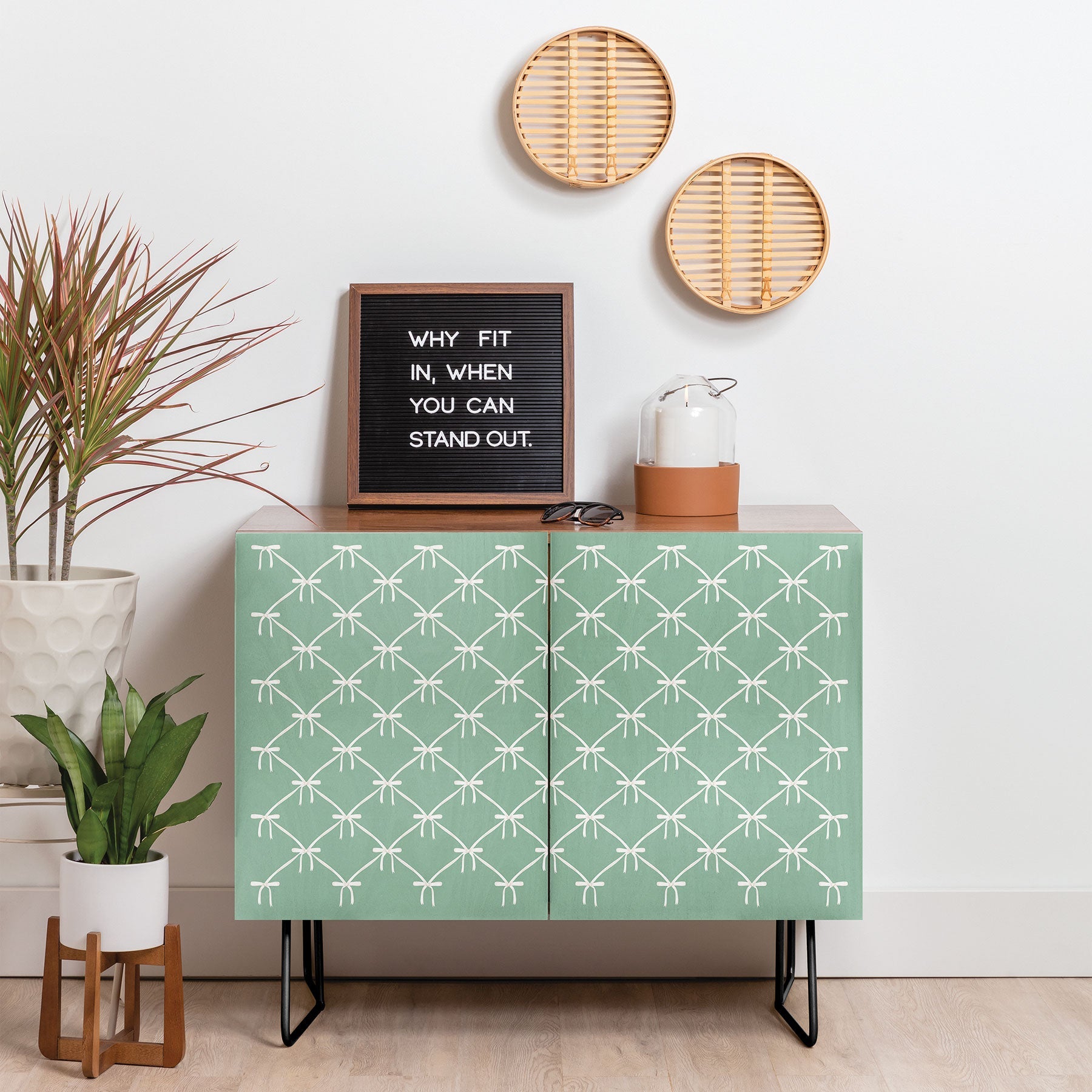 Colour Poems Bows and Ribbons Green Credenza